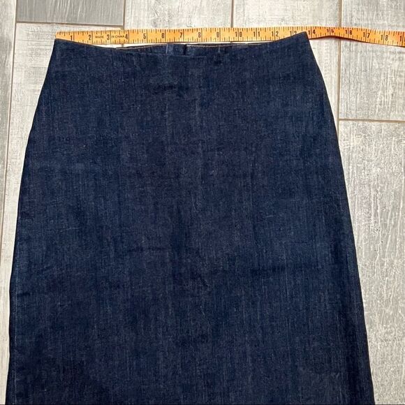 Vtg early Y2K  Gap dark wash rigid denim Fitted stretch pencil jean skirt 1 XS - Picture 2 of 7